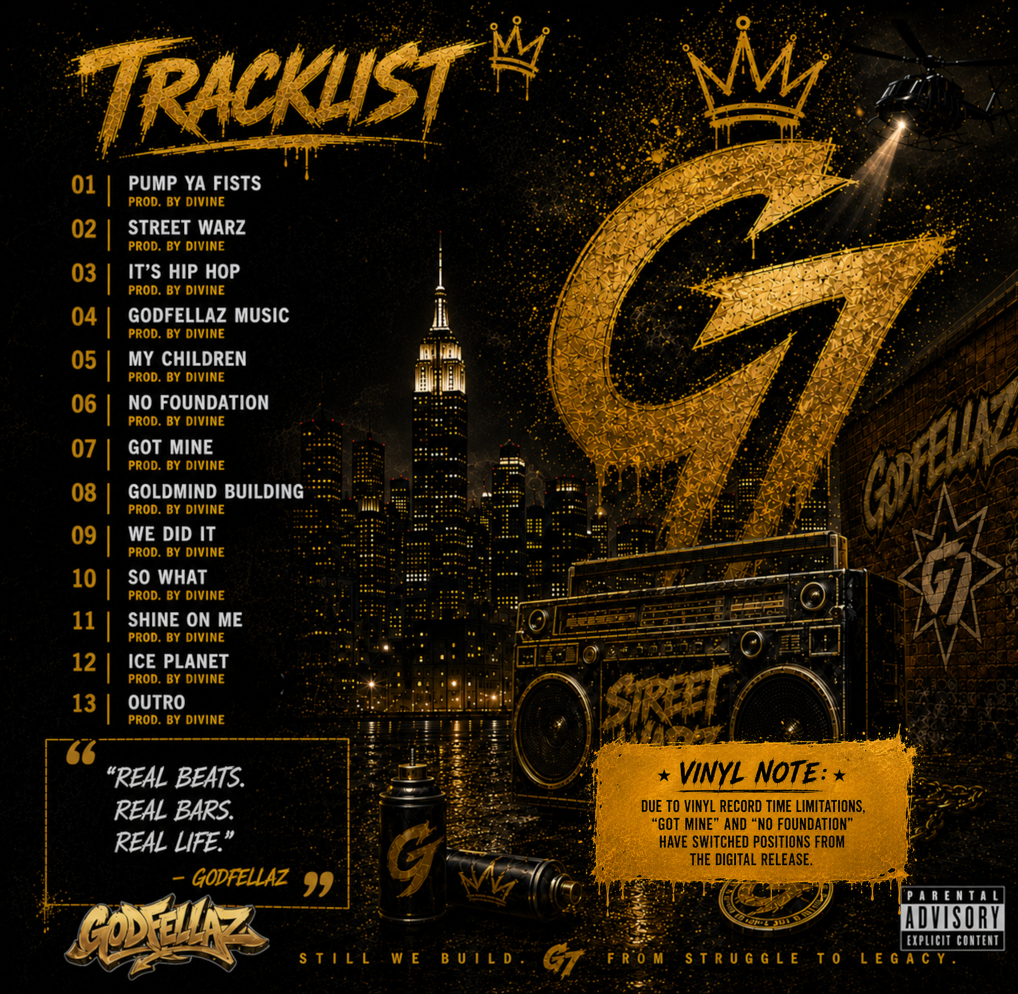 Street Warz tracklist back cover