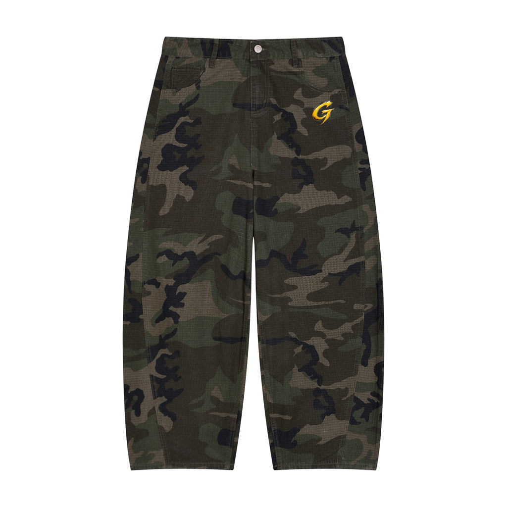 G Camo Barrel Leg Cargo Pants