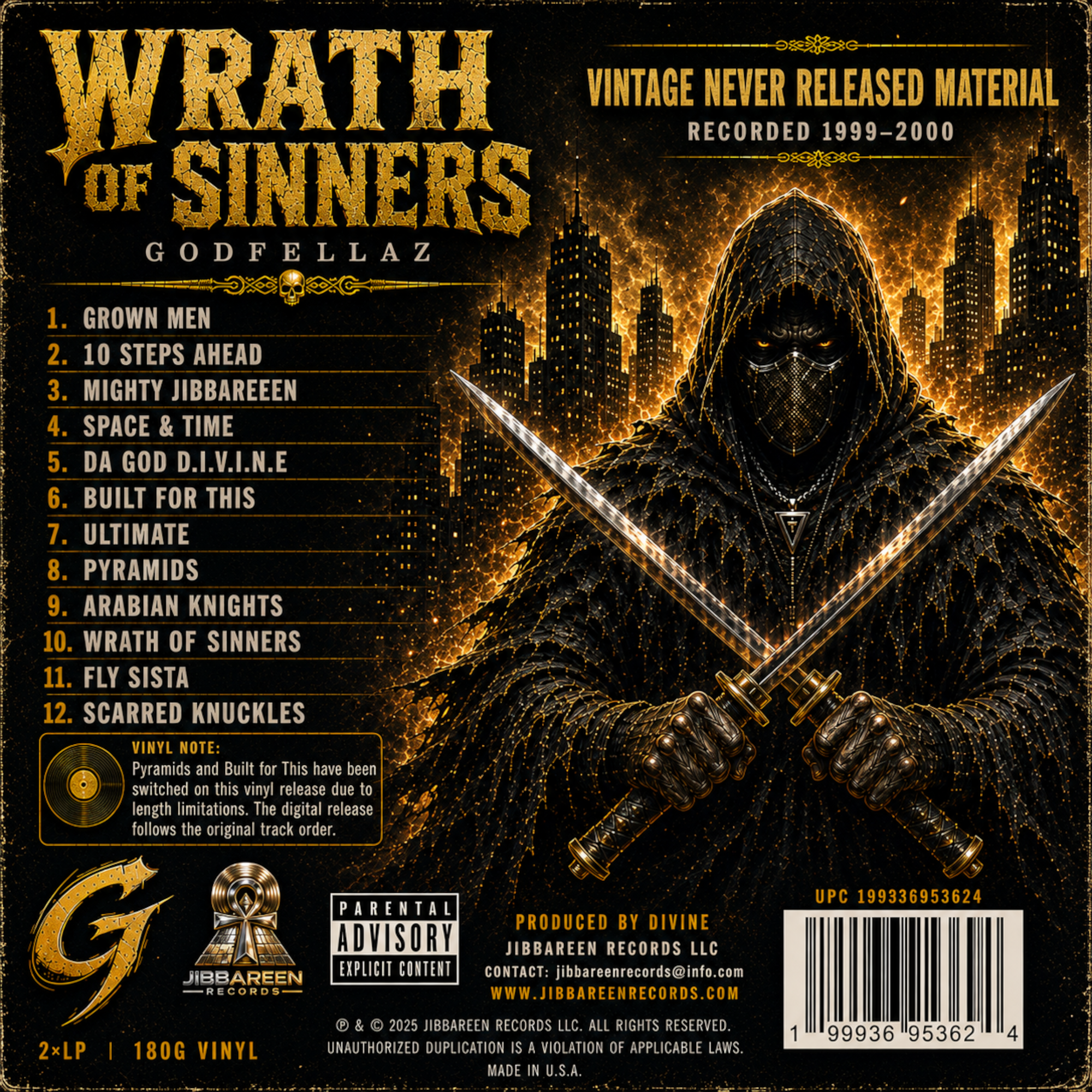 Wrath of Sinners back cover